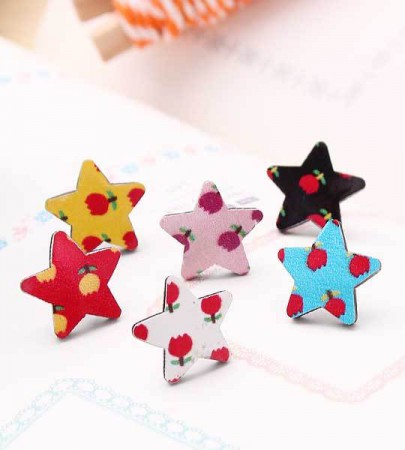 AD001  ♥魔幻之花♥小鬱金香♥矽膠防敏耳針【隨機挑色】